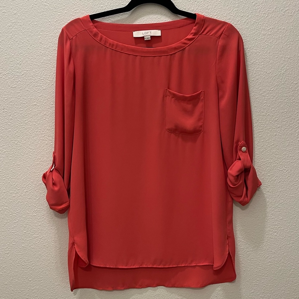 Coral Loft blouse. Size small.